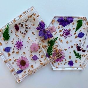 🌸✨ Cute floral coasters!! ✨🌸